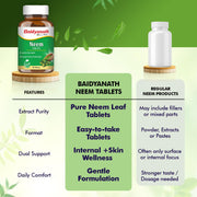 Baidyanath Neem Tablets - Skin Detox, Acne-Prone Skin & Immunity Support