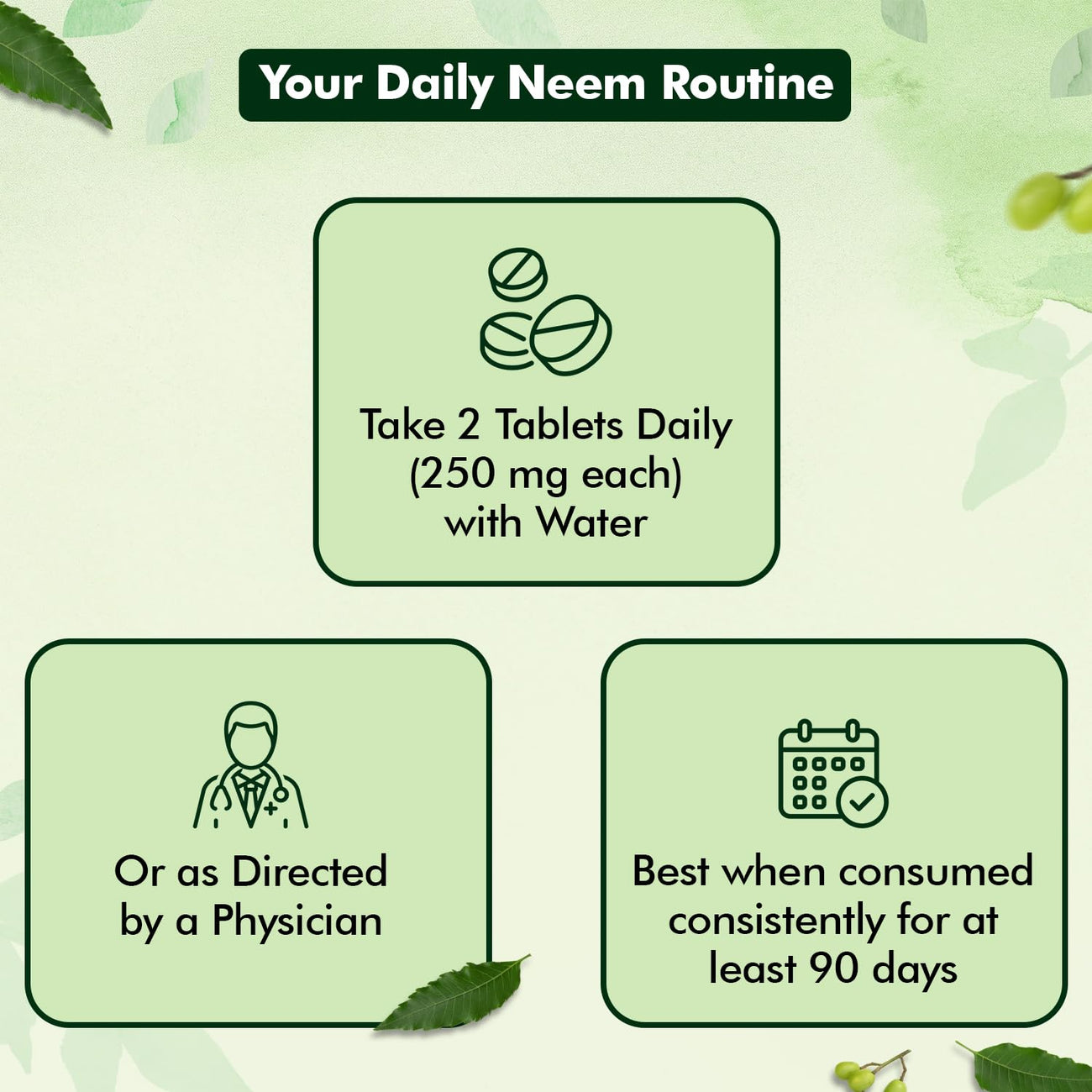 Baidyanath Neem Tablets - Skin Detox, Acne-Prone Skin & Immunity Support