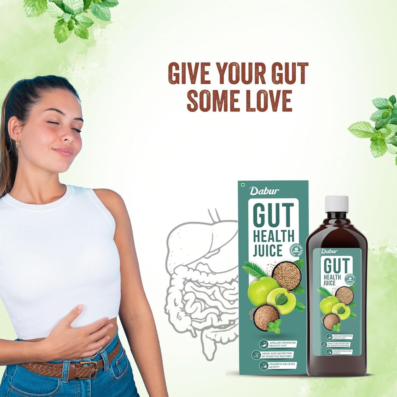 Dabur Gut Health Juice - Ayurvedic Digestive Care Support