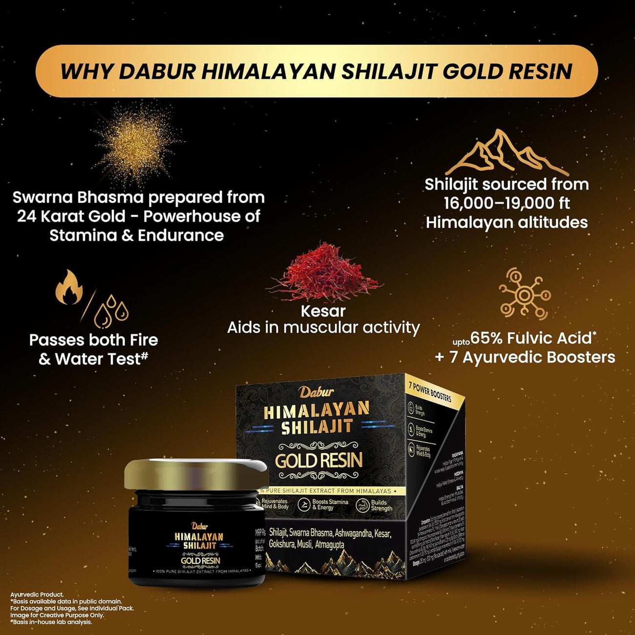 Himalayan Shilajit Gold Resin - Dabur