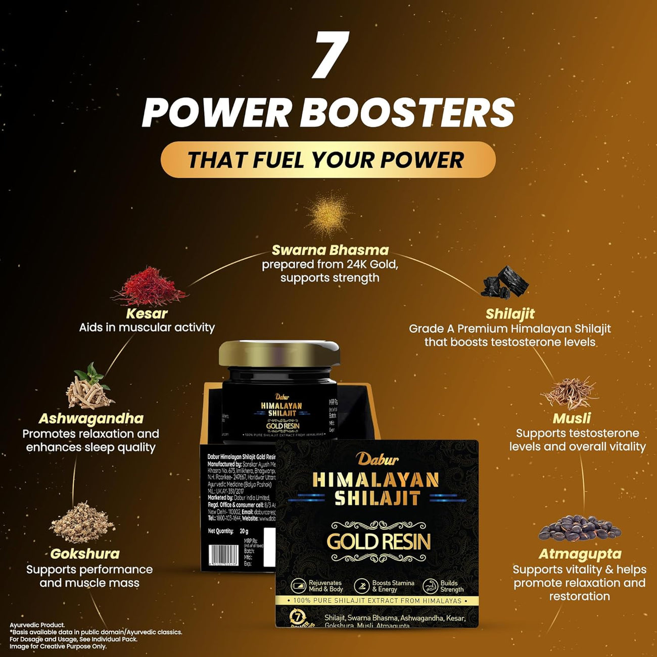 Himalayan Shilajit Gold Resin - Dabur